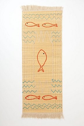 Hand-Embroidered Upstream Rug