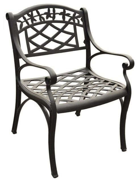 Pemberly Row Arm Chair In Charcoal Black Set Of 2 Traditional