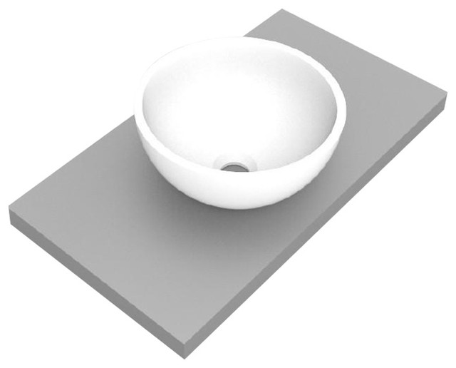 Circular Corian Bathroom Sink, 37 cm
