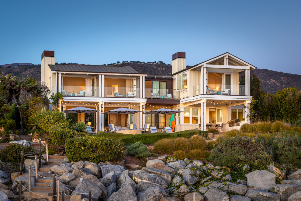 Coastal house exterior in Santa Barbara.