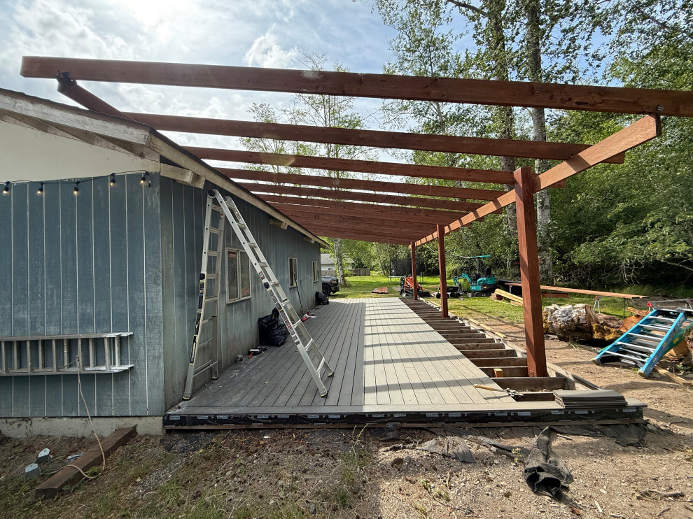 Inspiration for a rustic deck remodel in Seattle