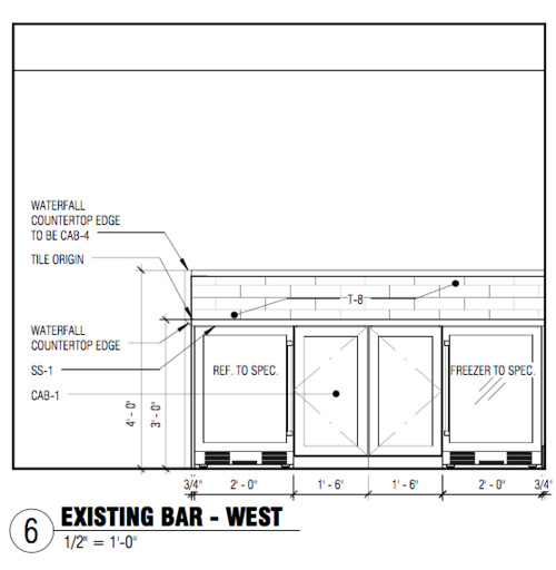 Wet bar refrigerator / freezer / ice maker (True, SubZero, Hoshizaki)