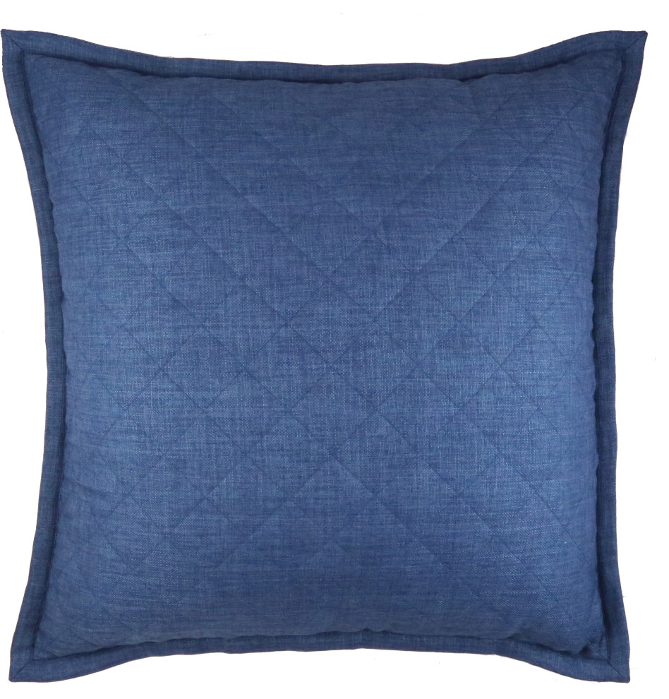 Faux Linen Coverlet Set Indigo, King Contemporary Quilts And Quilt