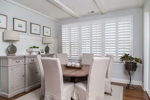 Home Builder /Interior Design Grade Interior Plantation Shutters contemporary-dining-room
