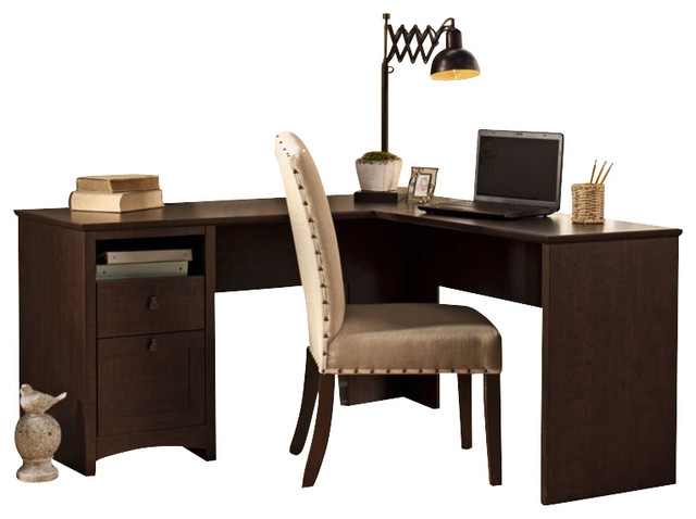Bush Furniture Buena Vista 60w L Shaped Desk With Drawers In