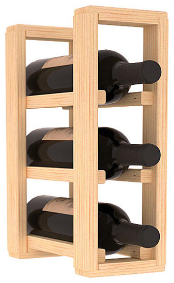 Wine Racks America Pine 3 Bottle Countertop Wine Rack