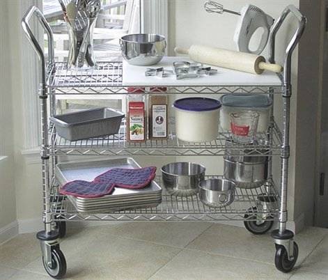 A-line Wire Mobile Kitchen Cart