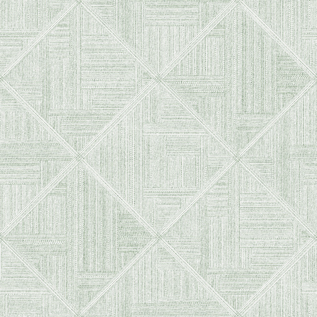 Cade Green Geometric Wallpaper, Green Contemporary Wallpaper by