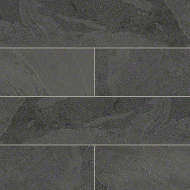 Gauged Montauk Black Slate Tile Sample