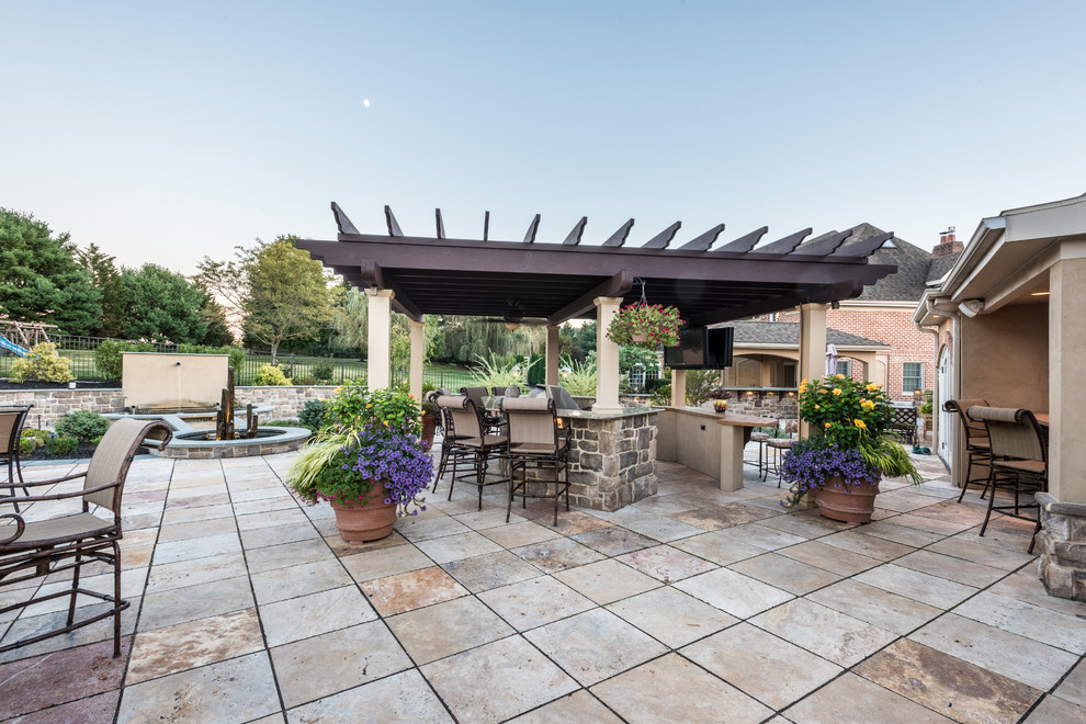 This is an example of an expansive traditional patio in Other.