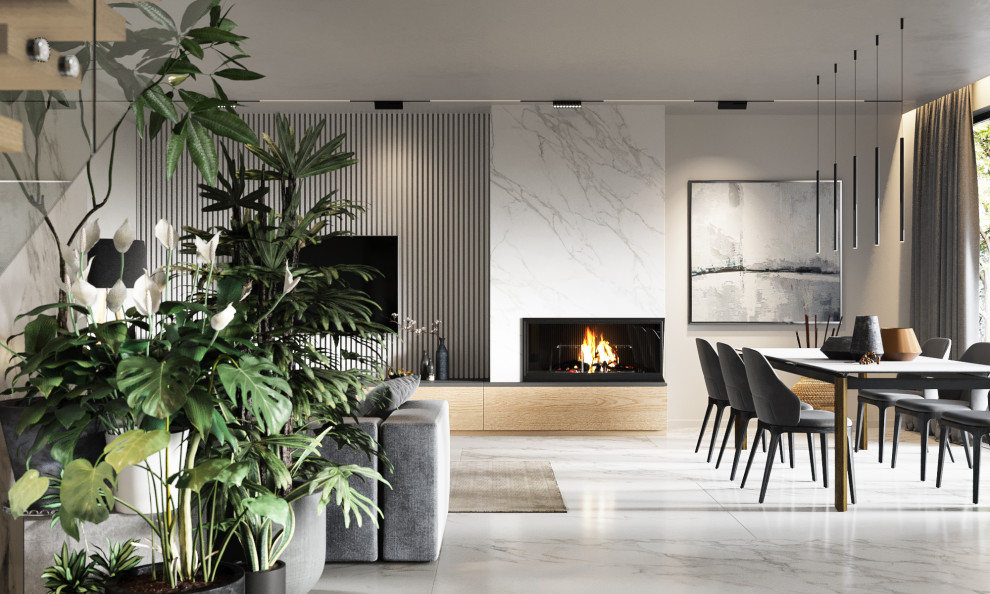 Загородный дом под Санкт-Петербургом. Гостиная