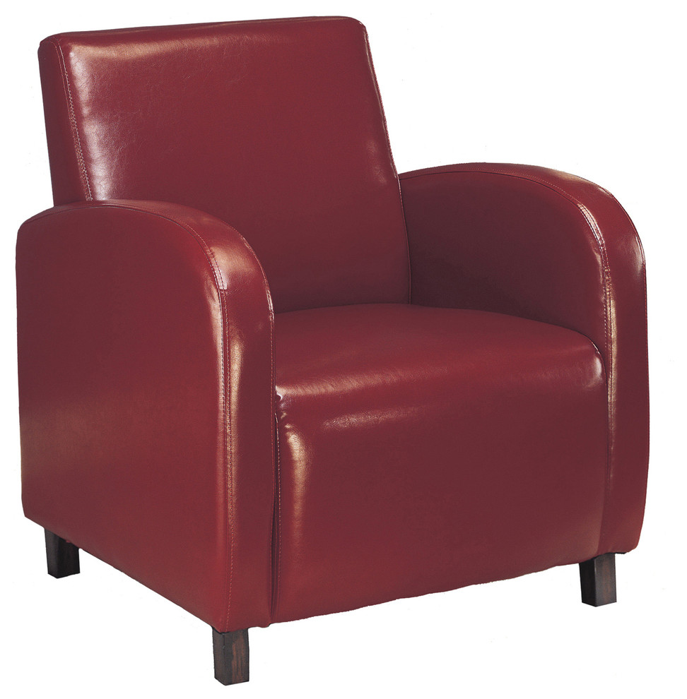 burgundy leather accent chair