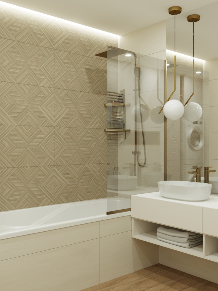 Дизайн проект кухни-гостиной и санузлов в г.Екатеринбург