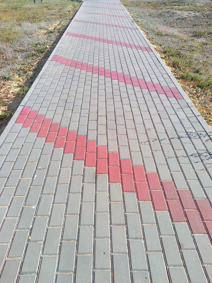 Укладка тротуарной плитки фото