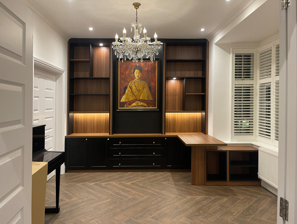 Bespoke Walnut Living room Cabinets, Library, Office