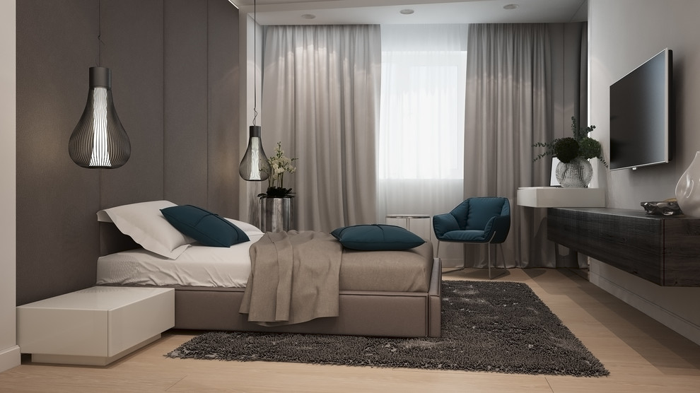 Квартира в спокойных тонах.