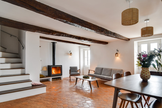 Maison Aiguines landhausstil-wohnzimmer