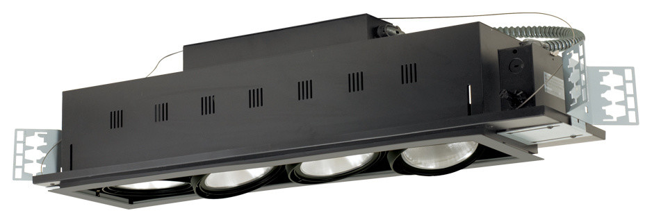 Jesco MGP38-4SB 4-Light Double Gimbal Linear Recessed Line Voltage Fixture