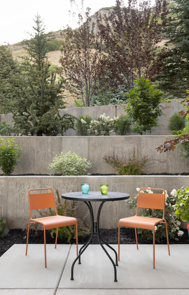 Photo of a midcentury patio in Salt Lake City.
