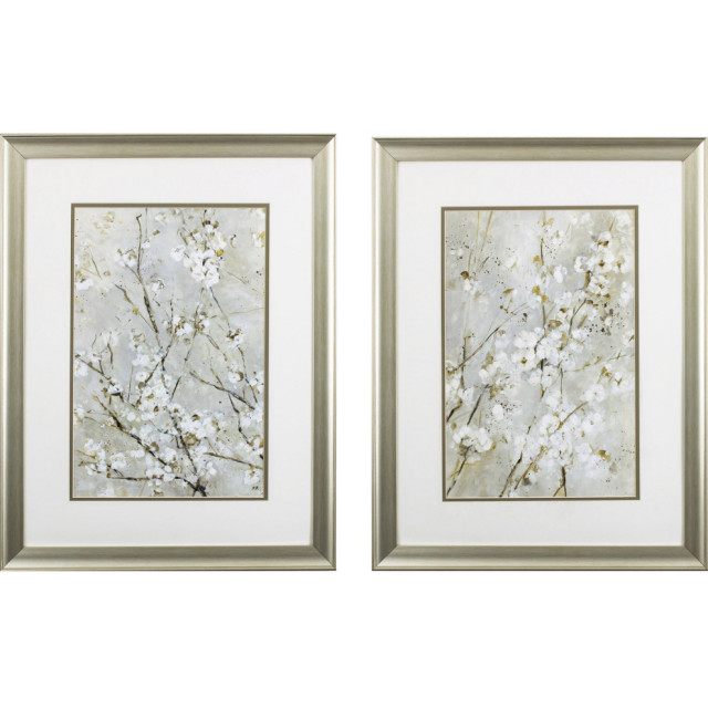 Blossoms Wall Art, 2-Piece Set - Contemporary - Prints And Posters - by ...