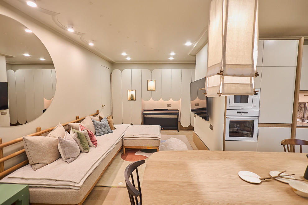 Кухня-столовая с завитком гюль