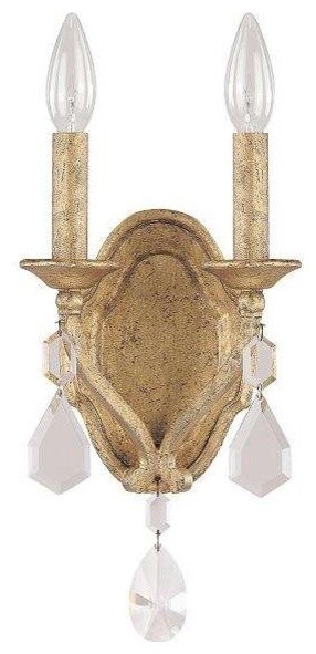 Antique Gold Blakely 2 Light Candle Style Wall Sconce Antique Gold Blakely 2 Light Candle