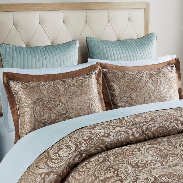 Madison Park 8 Piece Jacquard Comforter Set, Queen(90 in x 90 in