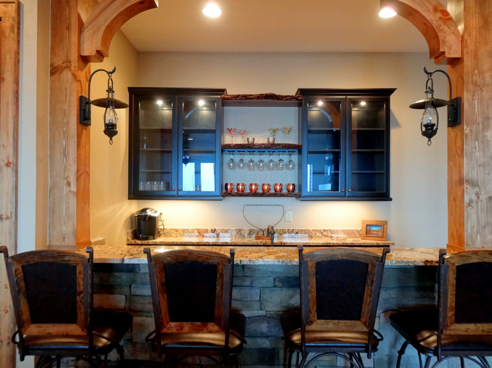 Large country home bar in Charlotte.