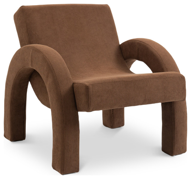 Corduroy Fabric Upholstered Accent Chair Contemporary Armchairs And