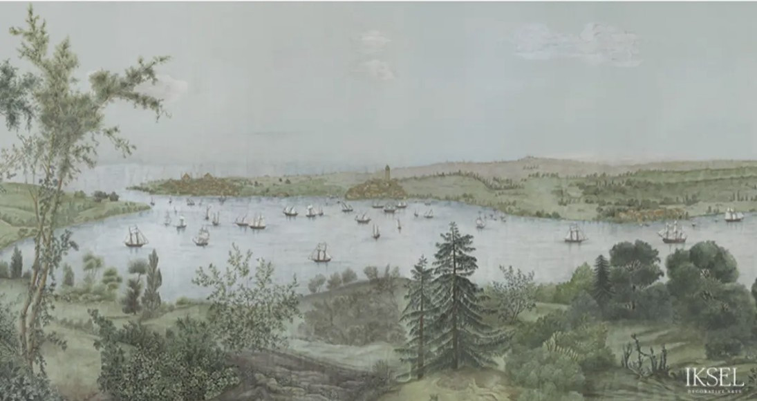 European living-  Mural in Staircase