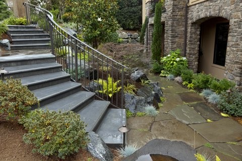 Seattle Front-entry Landscape Steps and Railing - Contemporary - Staircase - Seattle - by 