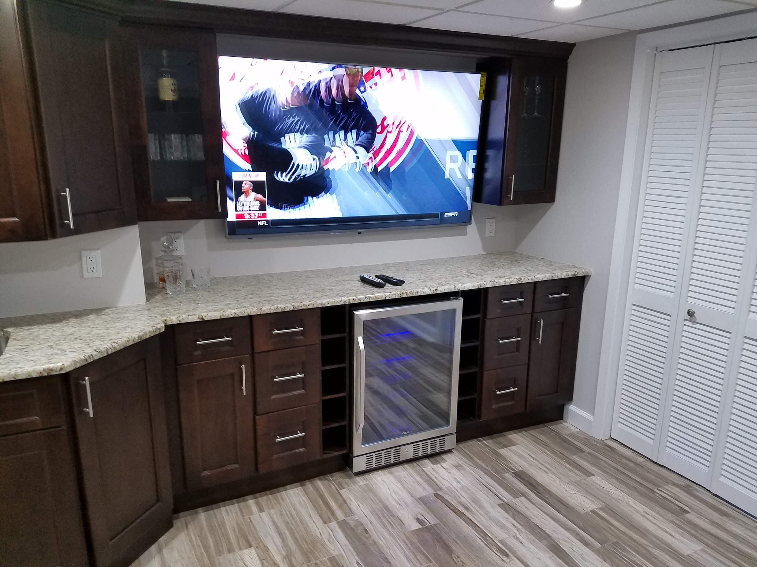 Finished Basement on Mohawk Drive in Springfield, NJ