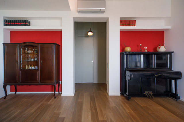 Rosso pi&ugrave; contemporary-vardagsrum