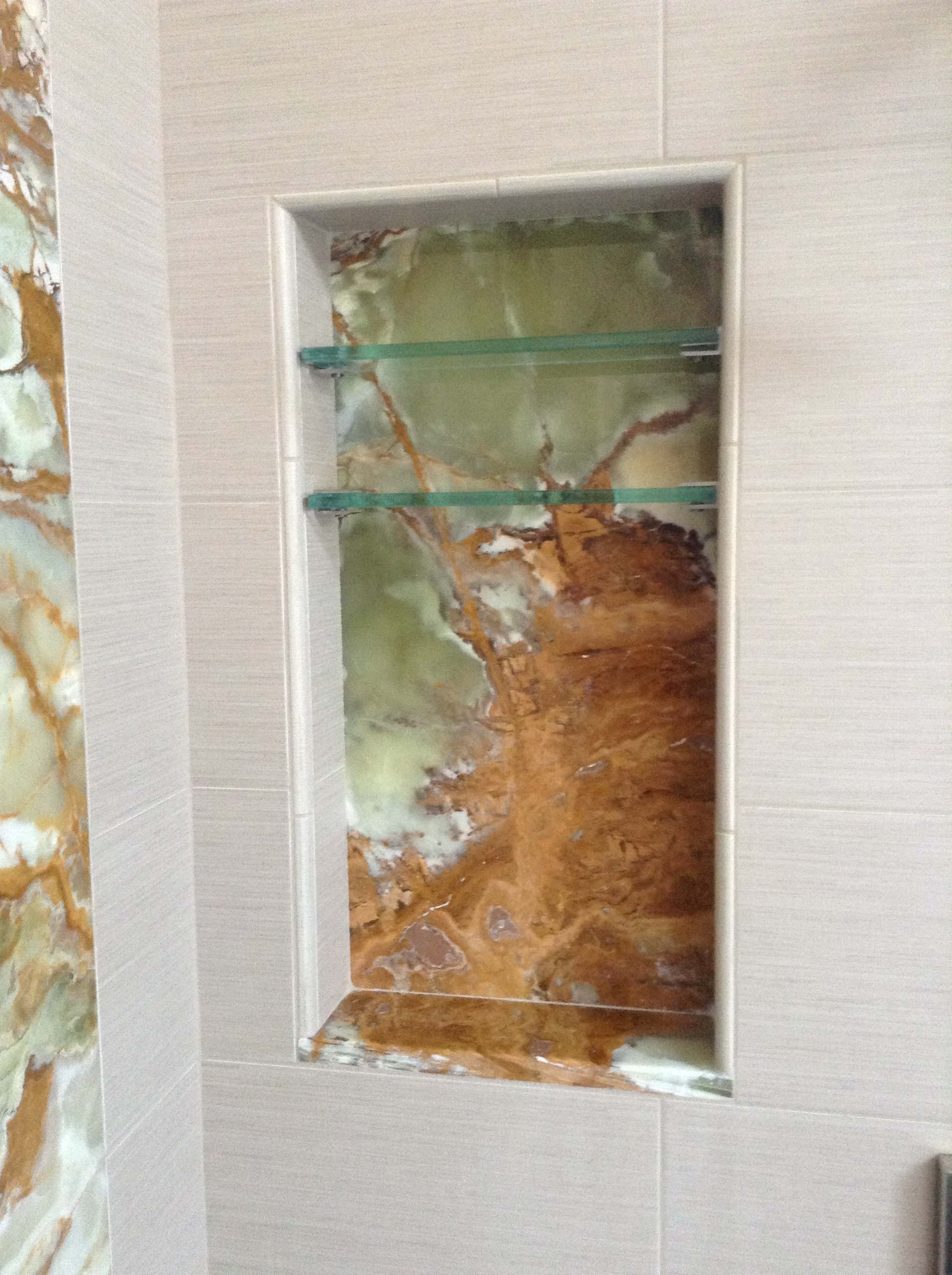 Onyx Recessed Shelves