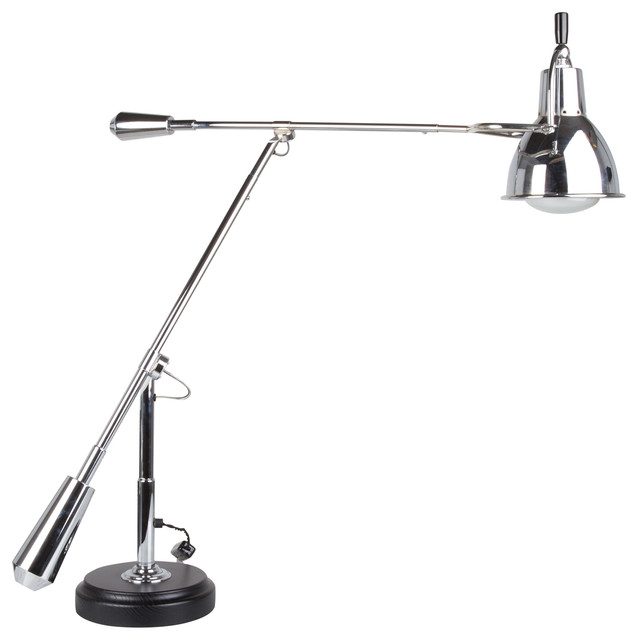 Eduard Buquet Counterweight Table Lamp, Chrome