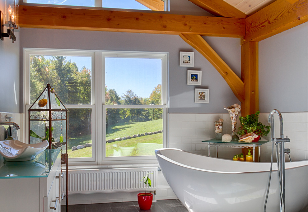 Modern Post and Beam Bathroom Modern Bathroom Burlington by