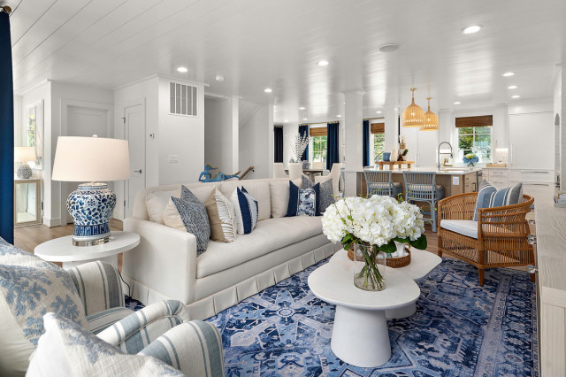 Historic Renovation & Addition coastal-living-room