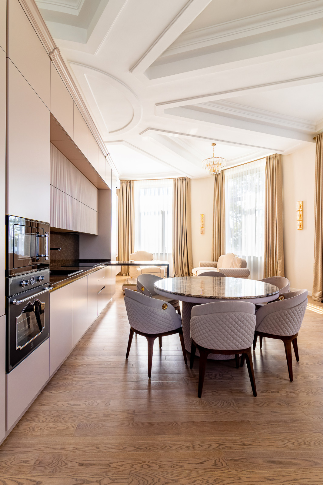 АК Grand Royal Residences. Съемка кухни-гостиной для МК ITALIKA