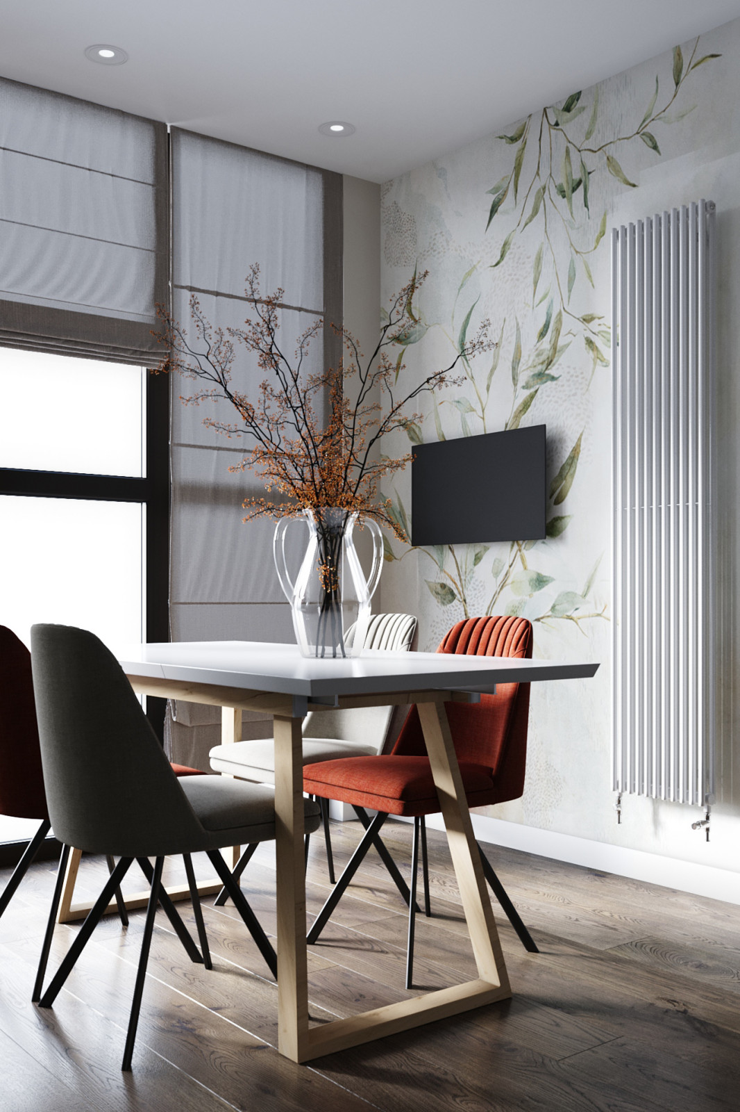 ЖК Серебряный парк, современный интерьер с элементами Эко-стиля