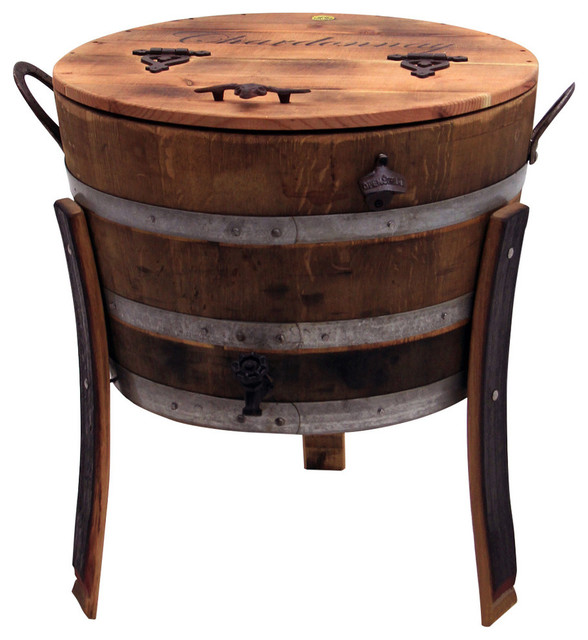 Wine Barrel 30 Gallons Ice Cooler Rustic Ice Tools And Buckets by