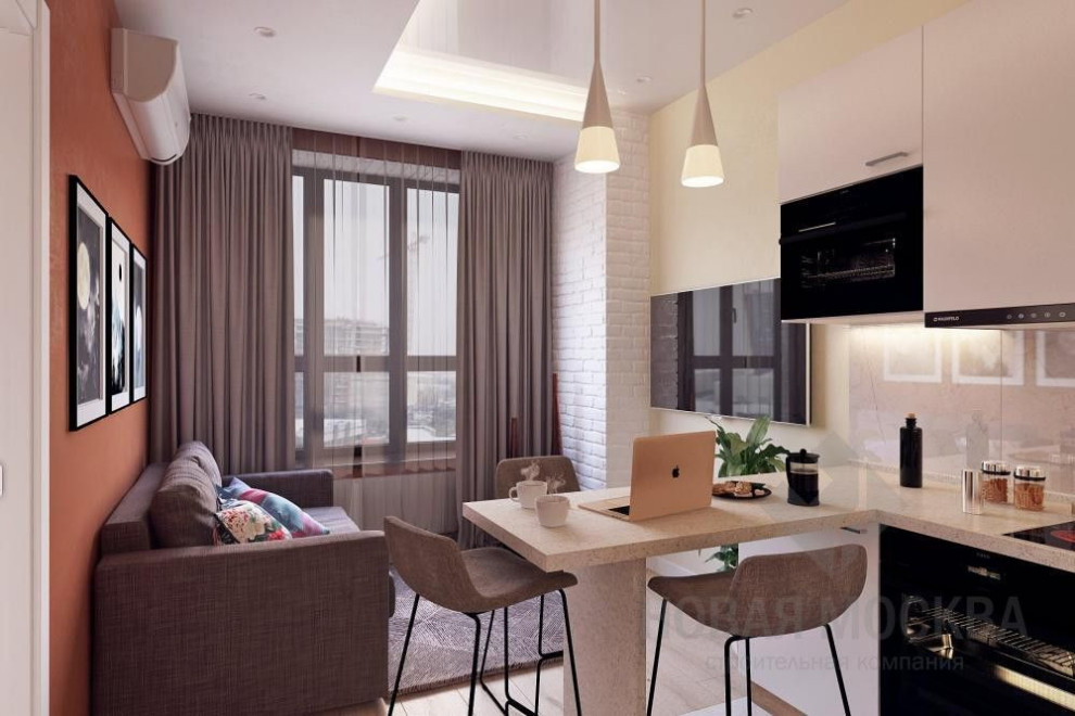 Дизайн-проект однокомнатной квартиры 37.10 кв.м. в ЖК «Водный»