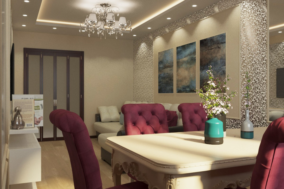 ЖК Бриз 3-х комнатная квартира (Дизайн проект)