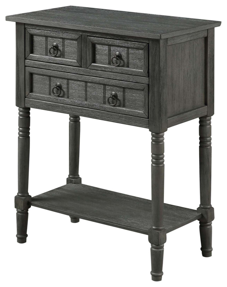 Kendra 3 Drawer Hall Table With Shelf Traditional Console Tables