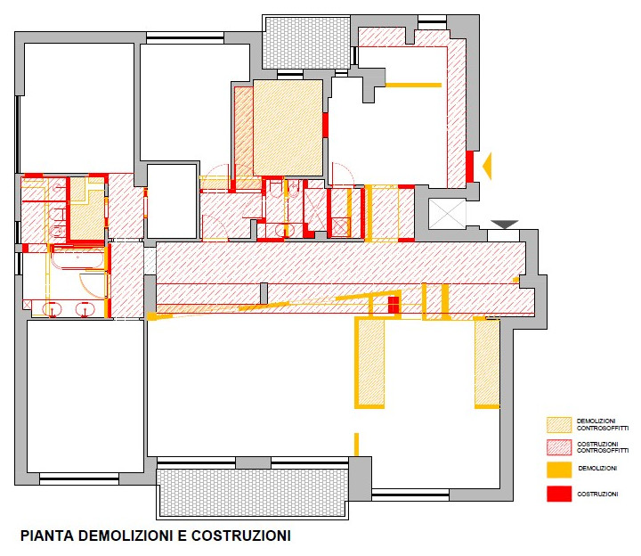 Planimetria - demolizioni e nuove costruzioni