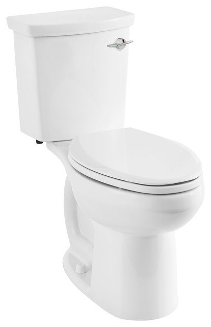 H Option Ada Dual Flush Right Height Elongated Toilet Traditional Toilets By American