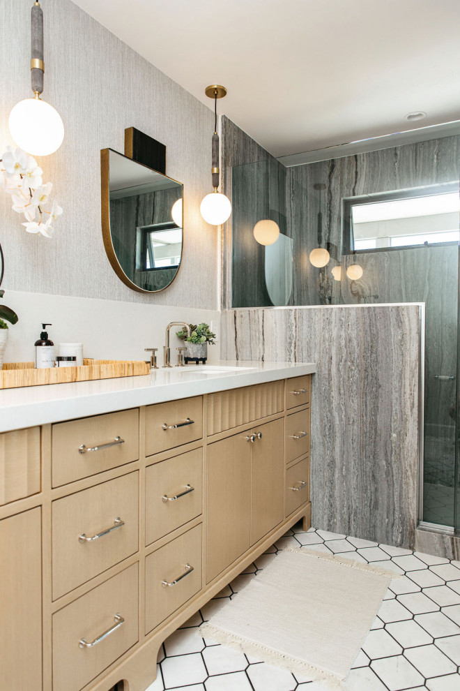 Bathroom - transitional bathroom idea in Orange County