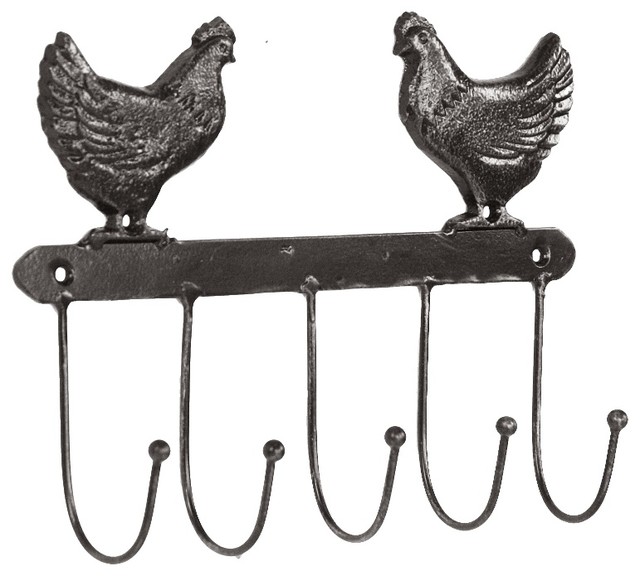 Rooster and Hen Coat Hooks