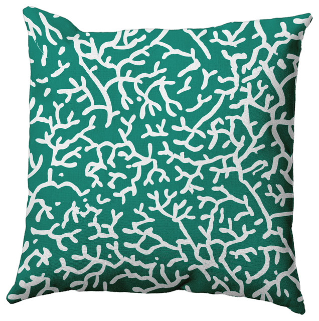 Seaweed Polyester Indoor Pillow, Kelly Green, 20"x20"