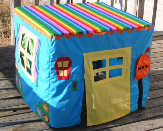 Pretend Playhouse, Teal House by JHOLTONQUILTS