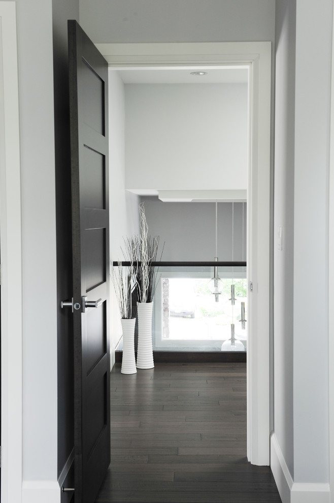 Design ideas for a transitional hallway in Vancouver.